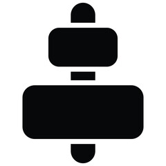 Align Center Icon Vector Stock Illustration