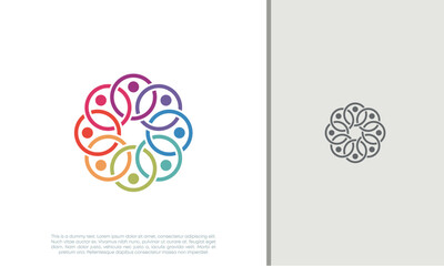 Global Community Logo Icon Elements Template. Community human Logo template vector. Community health care. Abstract Community logo