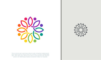 Global Community Logo Icon Elements Template. Community human Logo template vector. Community health care. Abstract Community logo