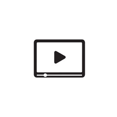 &ldquo;Media player, online streaming, play button vector symbol.&rdquo;