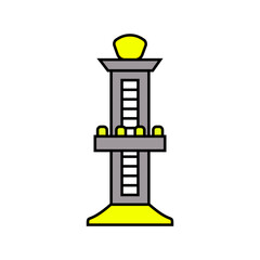 Drop Tower Ride Icon Amusement Park Theme