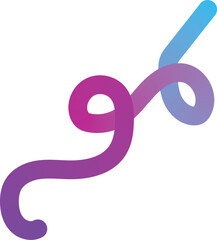 Fototapeta premium Abstract purple and blue gradient wavy line