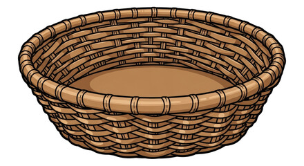 Woven basket illustration cozy empty container