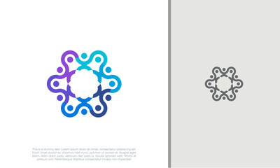 Global Community Logo Icon Elements Template. Community human Logo template vector. Community health care. Abstract Community logo