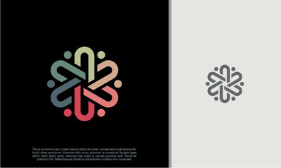 Global Community Logo Icon Elements Template. Community human Logo template vector. Community health care. Abstract Community logo