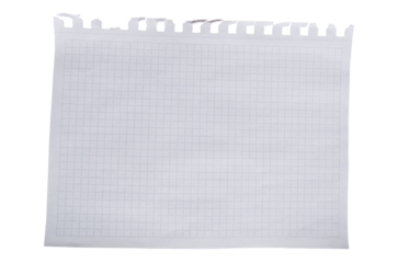 Square grid paper lays flat with clean lines, perfect for sketching, organizing data, or planning projects. Isolated on white. Suitable for classrooms, offices, or home use. CCopy space. 