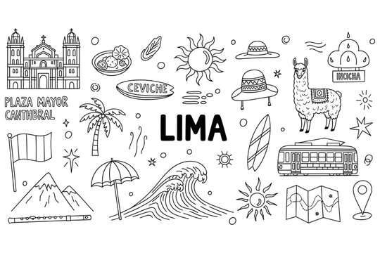 Lima landmarks and culture: ceviche, plaza mayor, llama, and more