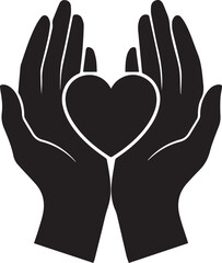 Obraz premium Hands holding a heart symbolizing love kindness and global volunteerism for international volunteer day