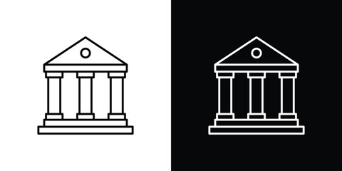 Court icon pixel perfect. Outline symbol. Simple linear drawing.