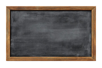 Fototapeta premium Blank aged chalkboard in wooden frame