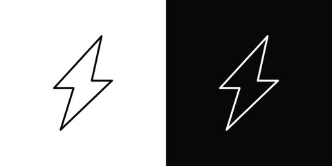 Electricity icon pixel perfect. Outline symbol. Simple linear drawing.