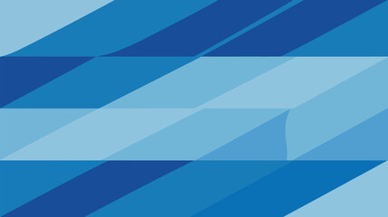 Fototapeta premium A geometric pattern of overlapping blue and light blue diagonal rectangles creating an abstract design