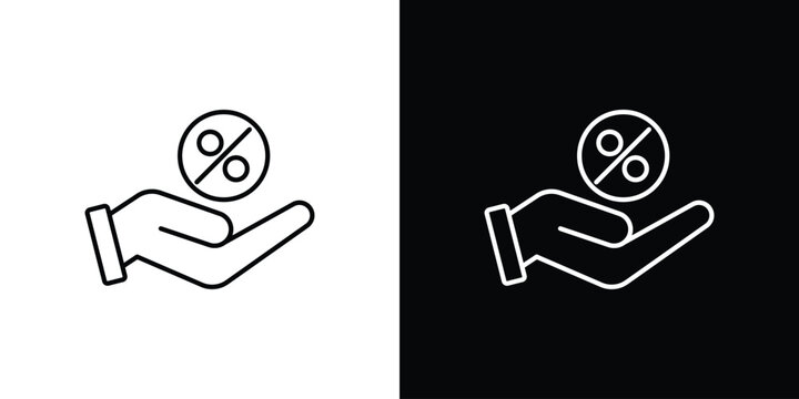 Interest icon pixel perfect. Outline symbol. Simple linear drawing.