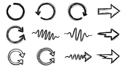 Directional Pathways: Dynamic collection of arrow illustrations, offering versatile visual cues for direction and movement. 