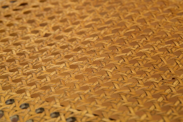 Cane mesh closeup, vintage Cesca Breuer style Italian chair, 1970s
