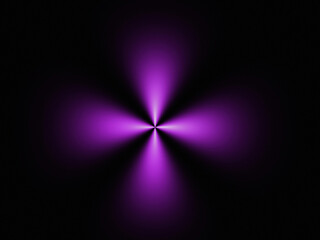 Four-Point Violet Starburst: Dark Futuristic Light Leak