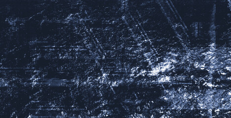 Dark Blue Grunge Texture with Rough Scratched Abstract Surface