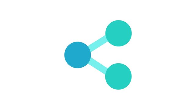 Share icon depicting connectivity and communication on a White Background