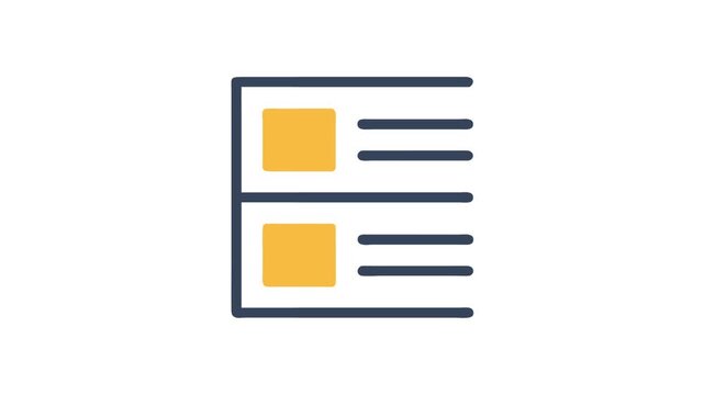 Icon of articles showing thumbnail and description in columns