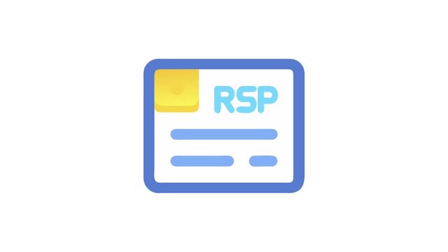 RSP card graphic design on White Background concept illustration