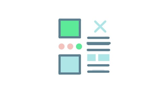 Flat design options icon with interface and remove button