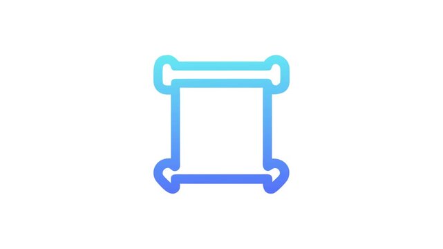 Blue scroll icon illustration on White Background design element