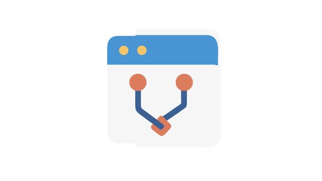 Simple flowchart diagram on a web page illustration