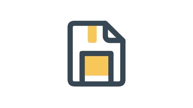 Vintage floppy disk icon representing outdated data storage medium