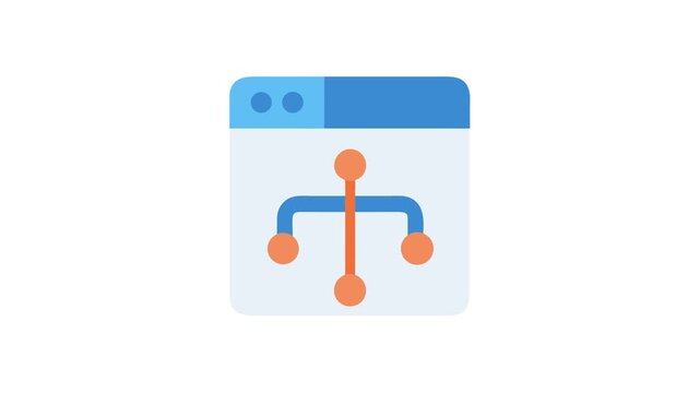Web page with flow chart illustrates hierarchical structure