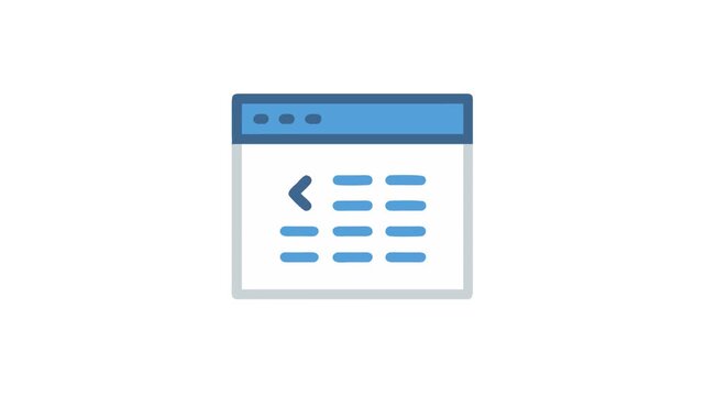 Minimalist code window icon for software and web development