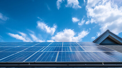 Obraz premium Solar Panels for Renewable Energy on the Roof