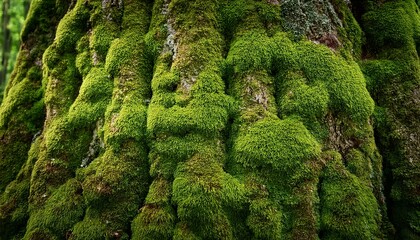moss covered tree trunk texture