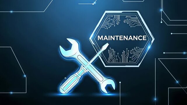 Maintenance icon as the symbol of service or repair for the concept of technology.