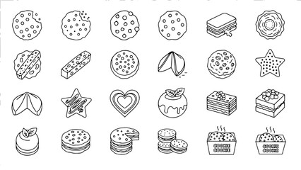 Cookie Variations Icon Set