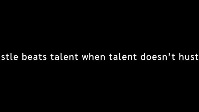 Talent When Talent Does Its Best