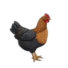 Fototapeta premium rooster isolated on white background
