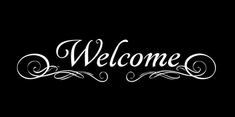 Elegant gold and black vintage vector sign with merry Christmas holiday lettering and floral ornament frame