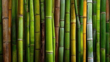 Obraz premium colorful bamboo forest stalks natural texture