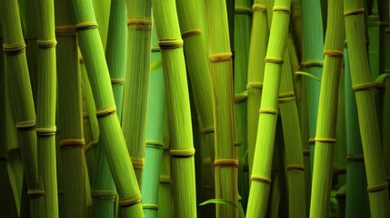Fototapeta premium vibrant green bamboo stalks background