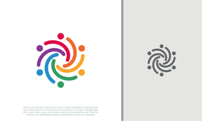 Global Community Logo Icon Elements Template. Community human Logo template vector. Community health care. Abstract Community logo