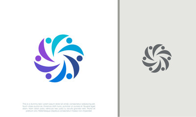 Global Community Logo Icon Elements Template. Community human Logo template vector. Community health care. Abstract Community logo