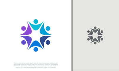 Global Community Logo Icon Elements Template. Community human Logo template vector. Community health care. Abstract Community logo