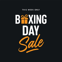 Boxing day sale banner for holiday season shopping promotions