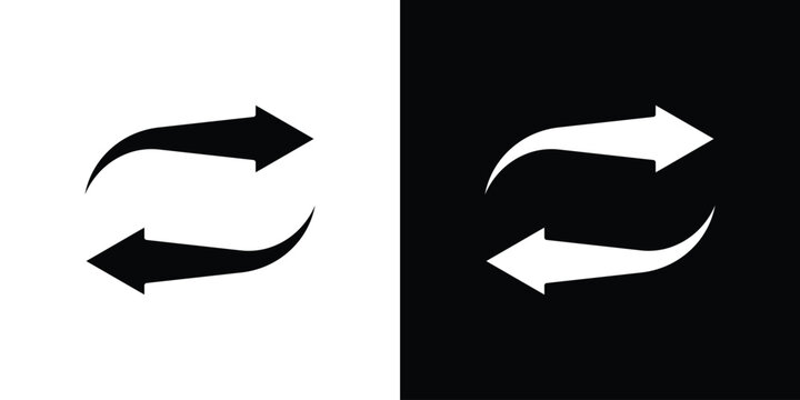 Exchange icon line art editable stroke and solid collection for app design
