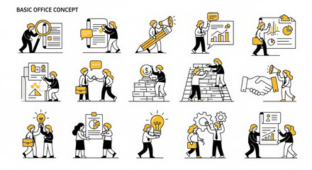 Creative concept vector illustrations showing design, art, and idea generation. Includes teamwork, brainstorming, and creative process elements for modern projects.