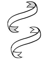 Black and white trasparen vintage ribbon