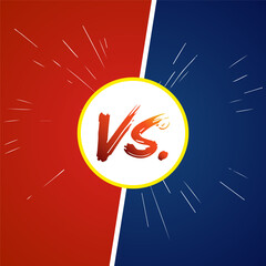 VS background typography, vector art illustration.