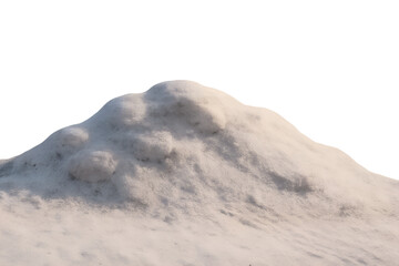 Realistic Frosted Dirty Snow Mound PNG &mdash; Winter Hill with Soft Lighting