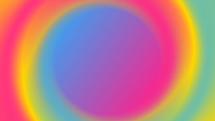 Vibrant rainbow gradient background with soft circular blur. colorful abstract pastel halo design...