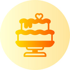 Wedding cake gradient icon